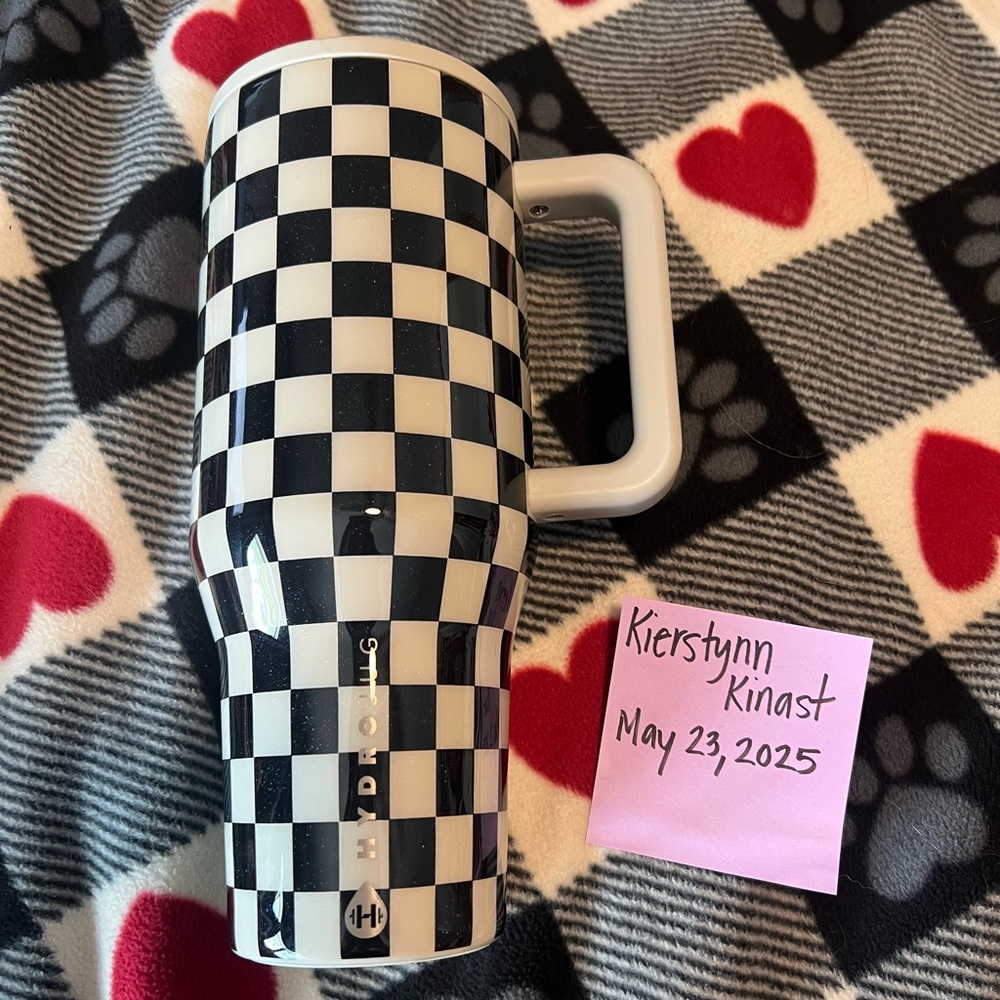 Aubrie Checkers Hydrojug 40oz customized